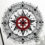 Umbra sigil spiraling through stars, tattoo f… – style Jaeger Simple – tattoo sketch (08.12.2025 08:57)