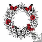 Tat tattoo sketch, blogger’s camera with flor… – style Jaeger Mini – tattoo sketch (08.12.2025 11:57)