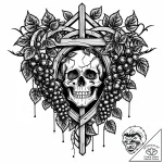 Tat tattoo sketch, lush grapevine wrapping ar… – style Jaeger Mini – tattoo sketch (08.12.2025 13:17)