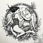 Tat tattoo sketch, bronagh and saoirse swimmi… – style Jaeger Simple – tattoo sketch (08.12.2025 14:17)