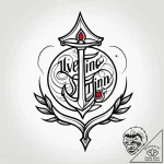 Tattoo sketch, delicate calligraphy phrase “l… – style Jagger Old – tattoo sketch (08.12.2025 17:37)