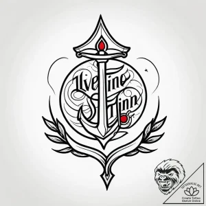 Tattoo sketch, delicate calligraphy phrase “l… – style Jagger Old – tattoo sketch (08.12.2025 17:37)