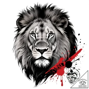 Tattoo sketch, realistic lion roaring with de… – style Flux Inscriptions – tattoo sketch (08.12.2025 17:57)