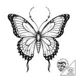 Tattoo sketch a butterfly or bird (spirit ani… – style Jaeger Mini – tattoo sketch (08.12.2025 18:37)