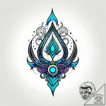 Tattoo sketch ‘level up’ text in a glowing fu… – style Jagger Old – tattoo sketch (08.12.2025 18:57)