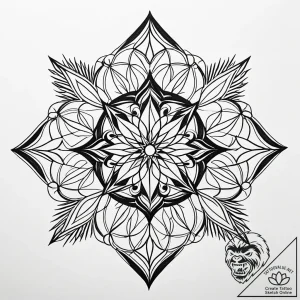 Kite trapped in thorned vines, tattoo line ar… – style Jaeger Simple – tattoo sketch (08.12.2025 19:37)