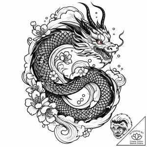 Gossamer serpent through celestial gate, arti… – style Jaeger Mini – tattoo sketch (08.12.2025 21:17)