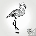Yard flamingo, plastic and cheap, but with a… – style Jagger Old – tattoo sketch (08.12.2025 22:17)