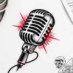 Tattoo design a gaming headset with a microph… – style Flux Inscriptions – tattoo sketch (08.12.2025 22:37)