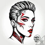 Tat tattoo sketch, david’s face half human, h… – style Jagger Old – tattoo sketch (09.12.2025 01:37)