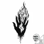 Tattoo sketch, soul flame glowing silhouette,… – style Jaeger Mini – tattoo sketch (09.12.2025 07:57)