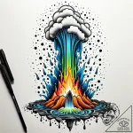 Tattoo sketch a geyser erupting with controll… – style Jaeger Simple – tattoo sketch (09.12.2025 08:57)