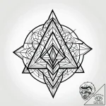 B, tattoo line art, moderately detailed, bala… – style Jagger Old – tattoo sketch (09.12.2025 13:37)