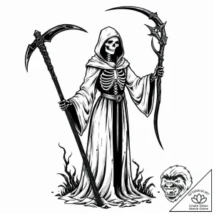 Tattoo sketch: marzanna depicted as a skeleta… – style Jaeger Mini – tattoo sketch (09.12.2025 16:57)