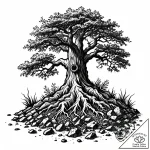 Tat tattoo sketch, sprawling oak roots breaki… – style Jaeger Mini – tattoo sketch (09.12.2025 19:17)