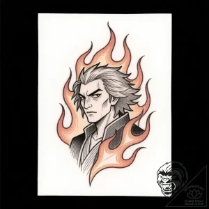 Tattoo sketch, howl’s feathers turning into f… – style Flux Inscriptions – tattoo sketch (09.12.2025 19:58)