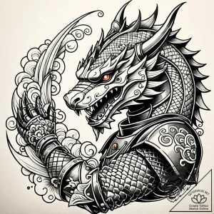 A medieval knight’s gauntlet, concept art for… – style Jaeger Simple – tattoo sketch (09.12.2025 21:37)