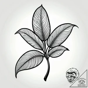 Tat tattoo sketch, shiny banana leaves with w… – style Jagger Old – tattoo sketch (09.12.2025 22:17)