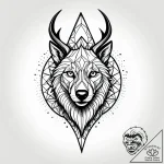 Tattoo design a zodiac animal’s head emerging… – style Jagger Old – tattoo sketch (09.12.2025 23:37)