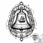 A classic bell from a ship, nautical,, tattoo… – style Jaeger Mini – tattoo sketch (10.12.2025 00:37)