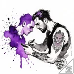 Eskiz.to, tattoo sketch, violet and dash sibl… – style Flux Inscriptions – tattoo sketch (10.12.2025 02:37)