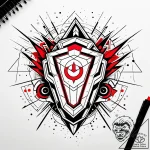 Tattoo design a glowing health bar symbol tra… – style Jaeger Simple – tattoo sketch (10.12.2025 06:57)