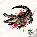 Tattoo sketch a powerful crocodile or alligat… – style Flux Inscriptions – tattoo sketch (10.12.2025 10:37)