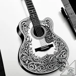 A close-up of the intricate fretwork on an ac… – style Jaeger Simple – tattoo sketch (10.12.2025 12:17)