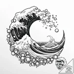 Tattoo sketch, thin wave crest with negative… – style Jaeger Mini – tattoo sketch (10.12.2025 13:57)