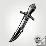 Knife held by spectral hand, tattoo drawing o… – style Jagger Old – tattoo sketch (10.12.2025 14:17)