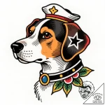 собака, tattoo drawing outline, on a clean wh… – style Flux Inscriptions – tattoo sketch (10.12.2025 17:17)