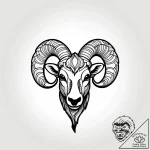 Tattoo sketch an aries ram’s horn subtly curv… – style Jagger Old – tattoo sketch (10.12.2025 18:17)