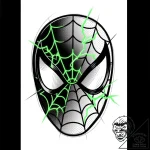 Tat tattoo sketch, spider-man mask shattered… – style Flux Inscriptions – tattoo sketch (10.12.2025 18:37)