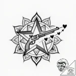 Tattoo sketch a shooting star leaving a trail… – style Flux Inscriptions – tattoo sketch (10.12.2025 23:57)