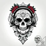 Tattoo sketch a single gaming headset outline… – style Jagger Old – tattoo sketch (11.12.2025 03:37)