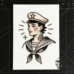 Tattoo sketch a single, glowing lantern in da… – style Flux Inscriptions – tattoo sketch (11.12.2025 03:57)