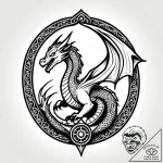 Tattoo sketch an epic battle scene silhouette… – style Jagger Old – tattoo sketch (11.12.2025 04:57)