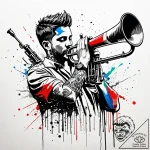 Tattoo design a lone bugle playing taps in a… – style Jaeger Simple – tattoo sketch (11.12.2025 09:37)