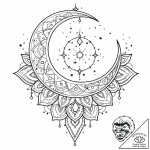 Tattoo sketch, small crescent moon surrounded… – style Jaeger Mini – tattoo sketch (11.12.2025 09:57)