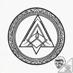 Tattoo sketch, rune circle with glowing nordi… – style Jagger Old – tattoo sketch (11.12.2025 12:57)