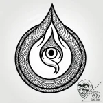 Abyssal serpent with burning eyes, tattoo lin… – style Jagger Old – tattoo sketch (11.12.2025 16:57)