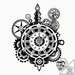 A close-up of a vintage watch movement, gears… – style Jagger Old – tattoo sketch (11.12.2025 19:36)