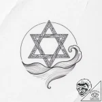 Alchemical symbol for water, dissolving into… – style Flux Inscriptions – tattoo sketch (11.12.2025 22:37)