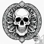 Bone coins spilling from skull, tattoo line a… – style Jagger Old – tattoo sketch (12.12.2025 03:37)