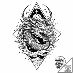 Astral anchor bound to star core, artistic ta… – style Jaeger Mini – tattoo sketch (12.12.2025 05:17)