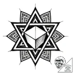 Tattoo design an abstract “glitch in the matr… – style Flux Inscriptions – tattoo sketch (12.12.2025 07:17)