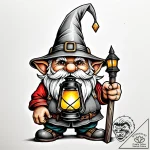Tat tattoo sketch, stout gnome with pointed h… – style Jaeger Simple – tattoo sketch (12.12.2025 07:36)