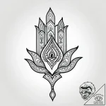 Tattoo design a traditional ‘hamsa’ hand with… – style Jagger Old – tattoo sketch (12.12.2025 09:37)