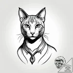 египетская кошка, tattoo sketch design, minim… – style Jagger Old – tattoo sketch (12.12.2025 10:56)