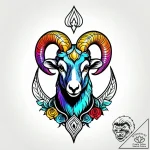 Tattoo sketch an aries ram with the “emperor”… – style Jagger Old – tattoo sketch (12.12.2025 12:16)